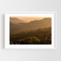 Tuscan Countryside in Autumn 2 - Tuscany Italy Photography White Framed Wall Art Print 12 x 18 inches