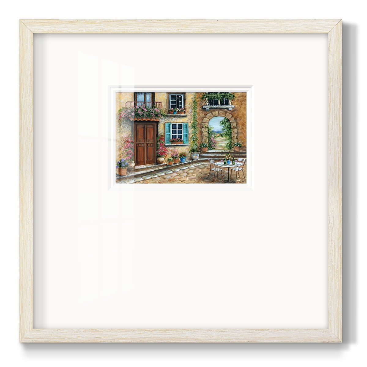 Tuscan CourtyardPremium Framed Print