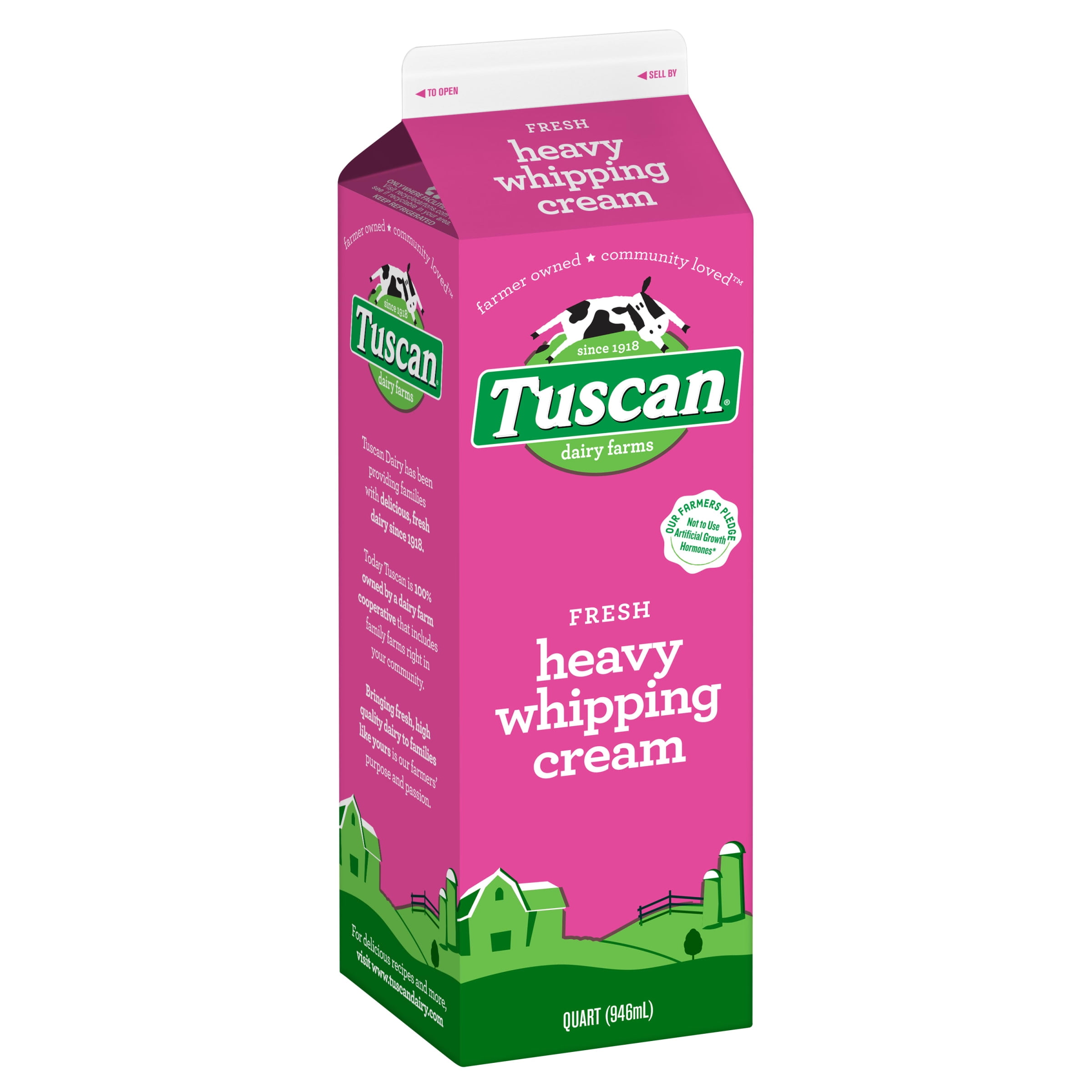 Tuscan Dairy Farms Heavy Cream, Dairy Cream Quart 1 Carton