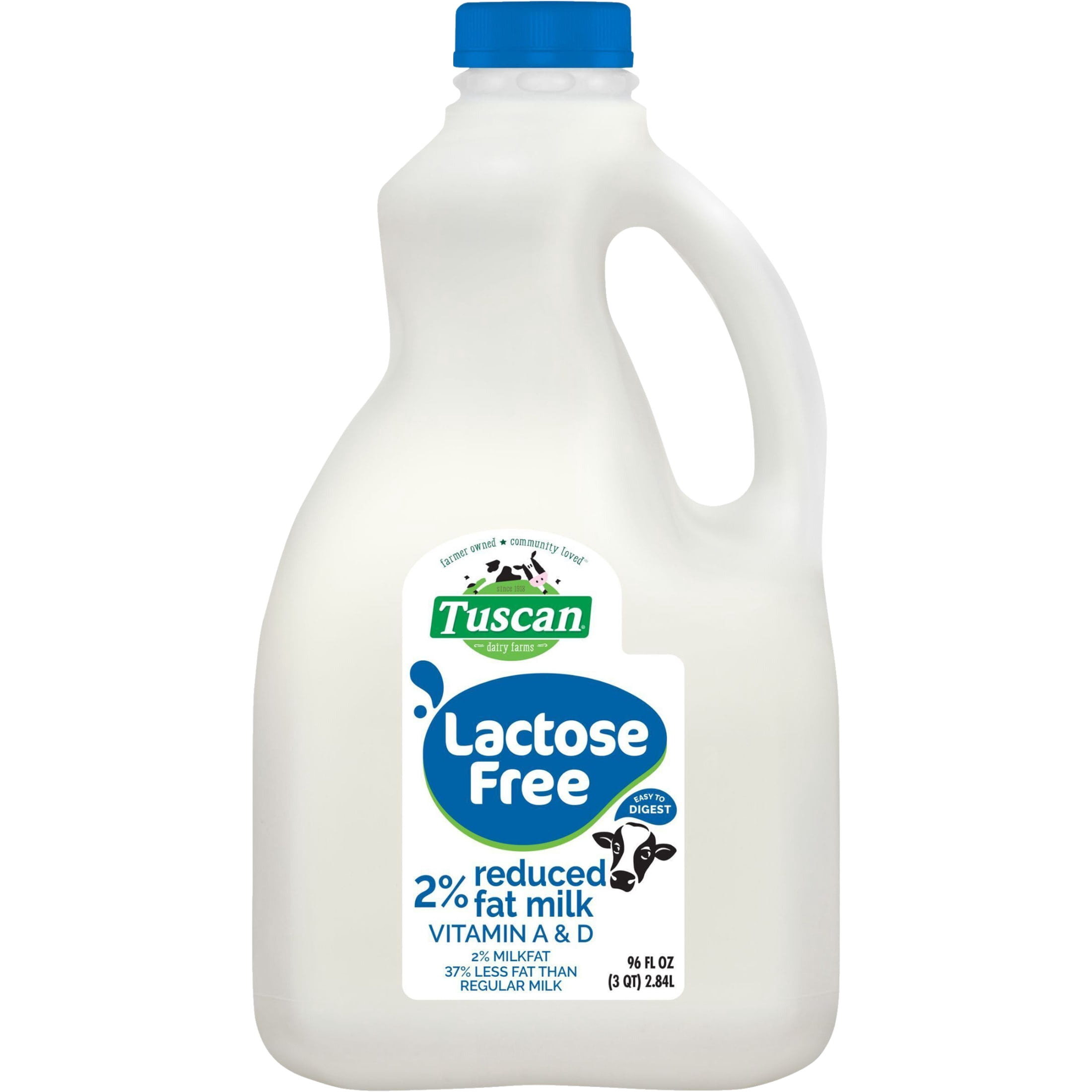 Tuscan Dairy Farms Lactose Free 2% Reduced Fat Milk 96 Fl Oz Carafe