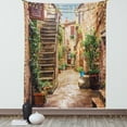 thumbnail image 1 of Tuscan Decor Wall Hanging Tapestry, View of an Old Mediterranean Street with Stone Rock Houses in Italian City Rural Culture Print, Bedroom Living Room Dorm Accessories, 40 X 60 Inches, by Ambesonne, 1 of 5