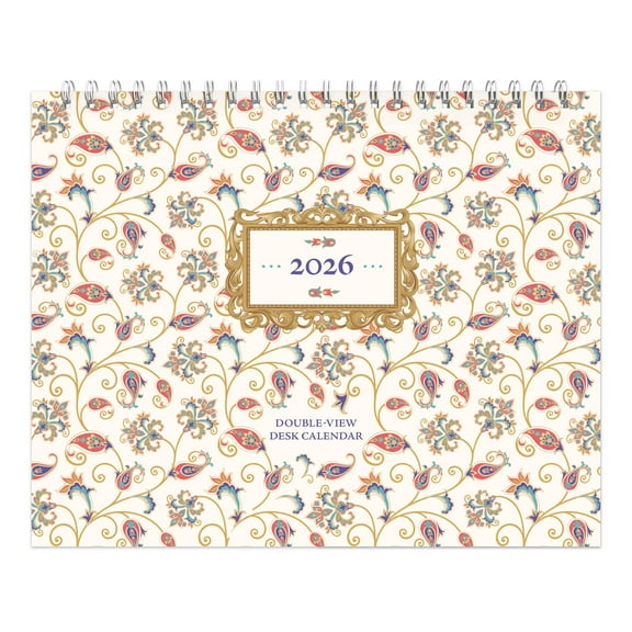 Tuscan Delight | 2026 7.5x6" Monthly Double-View Easel Desk Calendar | BrownTrout