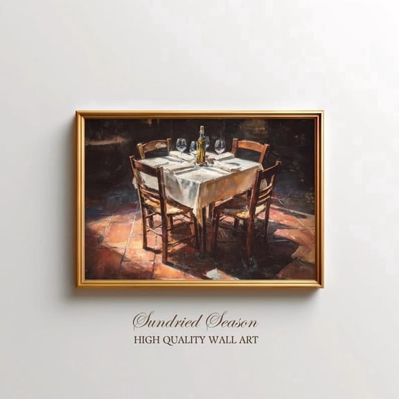 Tuscan Dining Table Rustic Italian Kitchen Wine Sunlight Mediterranean