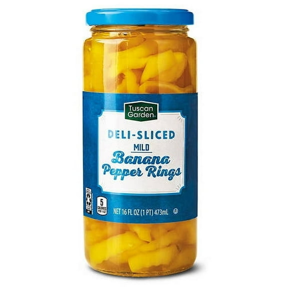 Tuscan Garden Mild Banana Pepper Rings, 16 fl oz