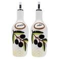 thumbnail image 1 of Tuscan Italian Oil and Vinegar Dispenser Set Ceramic Decor for Kitchen 2 Piece, 1 of 3
