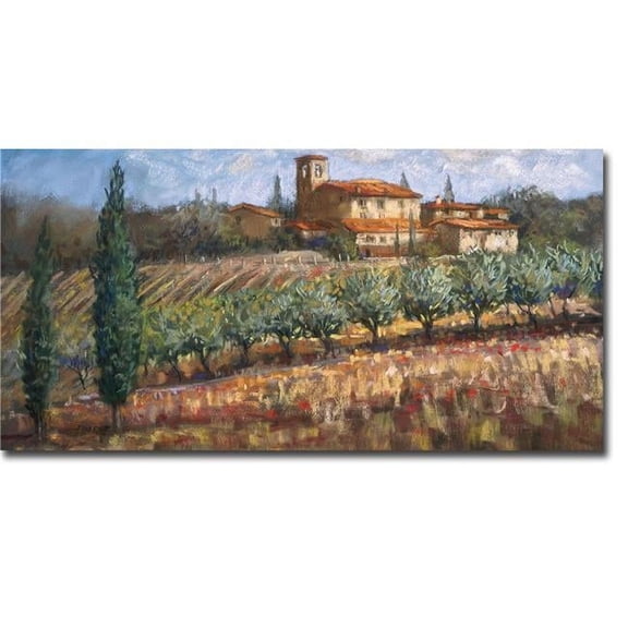 Tuscan Olives by Malcolm Surridge Premium Gallery-Wrapped Canvas Giclee Art - Ready-to-Hang, 12 x 24 x 1.5 in.