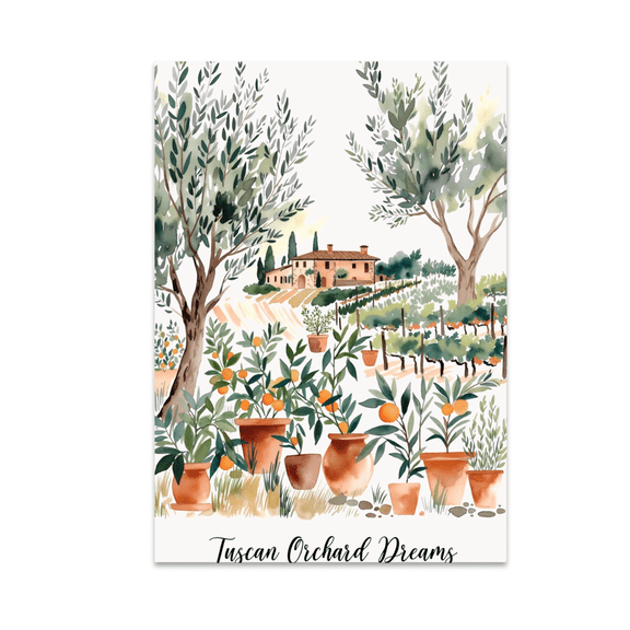 Tuscan Orchard Dreams Poster Print - Home Decor Enthusiast - 13x19 Poster Print