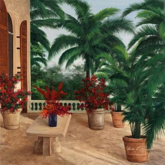 Tuscan Patio Canvas Art - Diane Romanello (24 x 24)