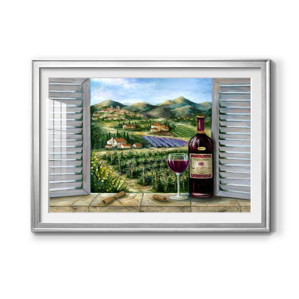 Tuscan Red and Vineyard Premium Framed Print - Ready to Hang