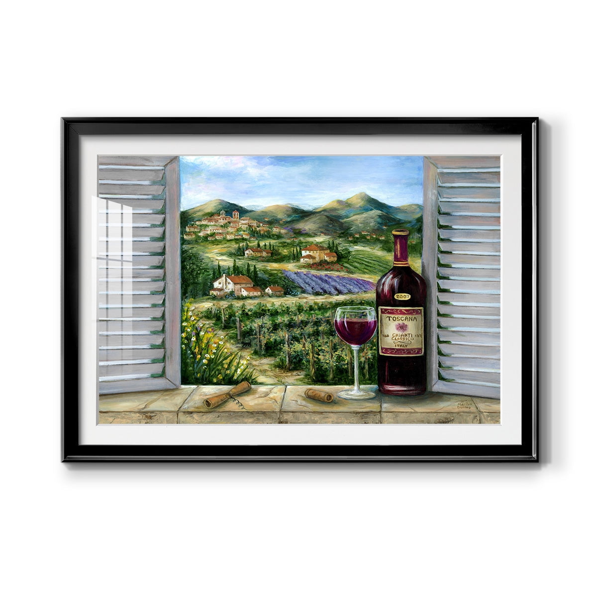 Tuscan Red and Vineyard Premium Framed Print - Ready to Hang