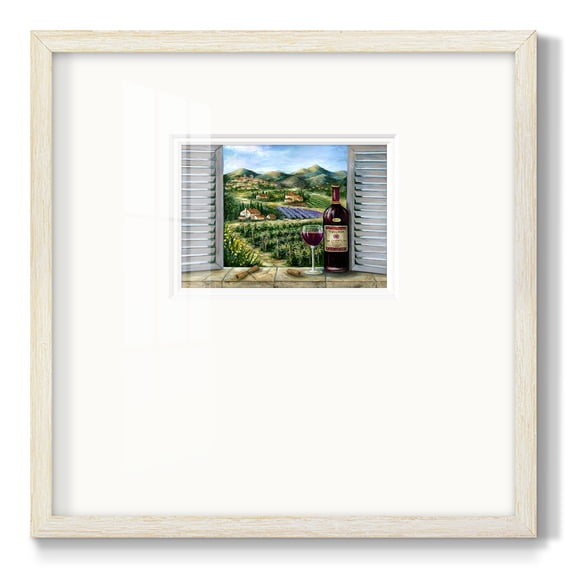 Tuscan Red and VineyardPremium Framed Print