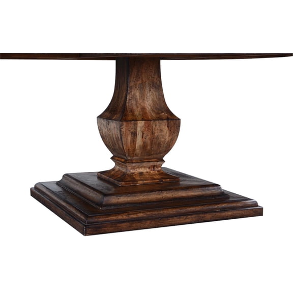 Tuscan Style Dining Table-Rustic Pecan Finish