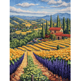 thumbnail image 1 of Tuscan Vineyard Landscape Canvas Painting/Wall Art， Perfect for Living Room， Bedroom， Kitchen， Dining Room， and Office Decoration., 1 of 8