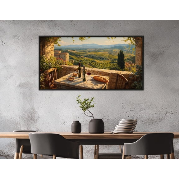 Tuscan Vineyard Wall Art, Unframed Paper Poster 24x36in