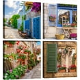 thumbnail image 1 of Tuscan Wall Art Decor, Italy Window View Paintings Nature Landscape Pictures Mediterranean Street Canvas Prints for Bedroom, Living Room, Office Wall Decoration, 1 of 6