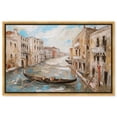 thumbnail image 1 of Tuscan Waterway Canvas Coastal Classic Art by Art Remedy, Gold Frame, 54" x 36", 1 of 7