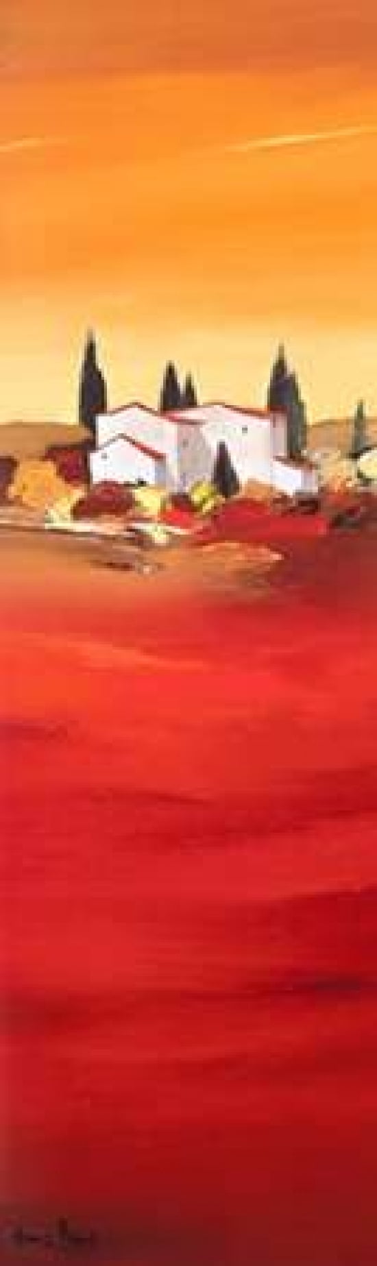 Tuscan red I Canvas Art - Hans Paus (8 x 24)