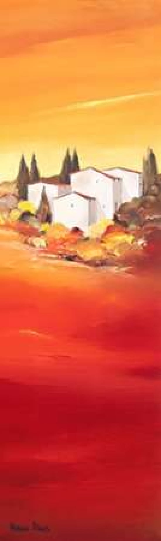 Tuscan red II Canvas Art - Hans Paus (12 x 36)