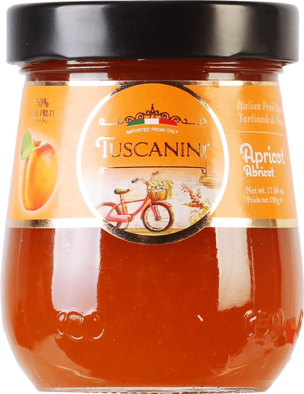 Tuscanini Apricot Fruit Spread Preserves 11.64 oz (pack of 3)