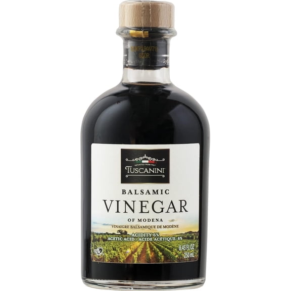 Tuscanini  Balsamic Vinegar of Modena Italy, 6% Acidity, 8.45oz Glass Bottle, Certified Kosher