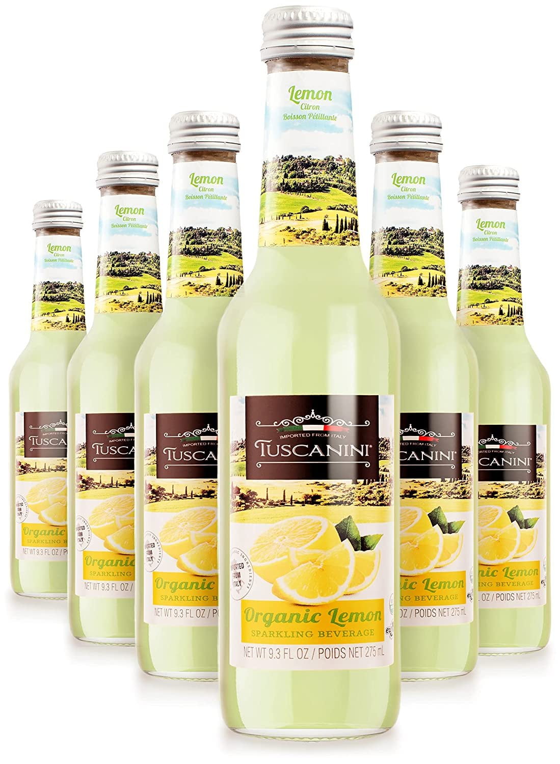 Tuscanini Organic Lemon Sparkling Beverages 6 Pack