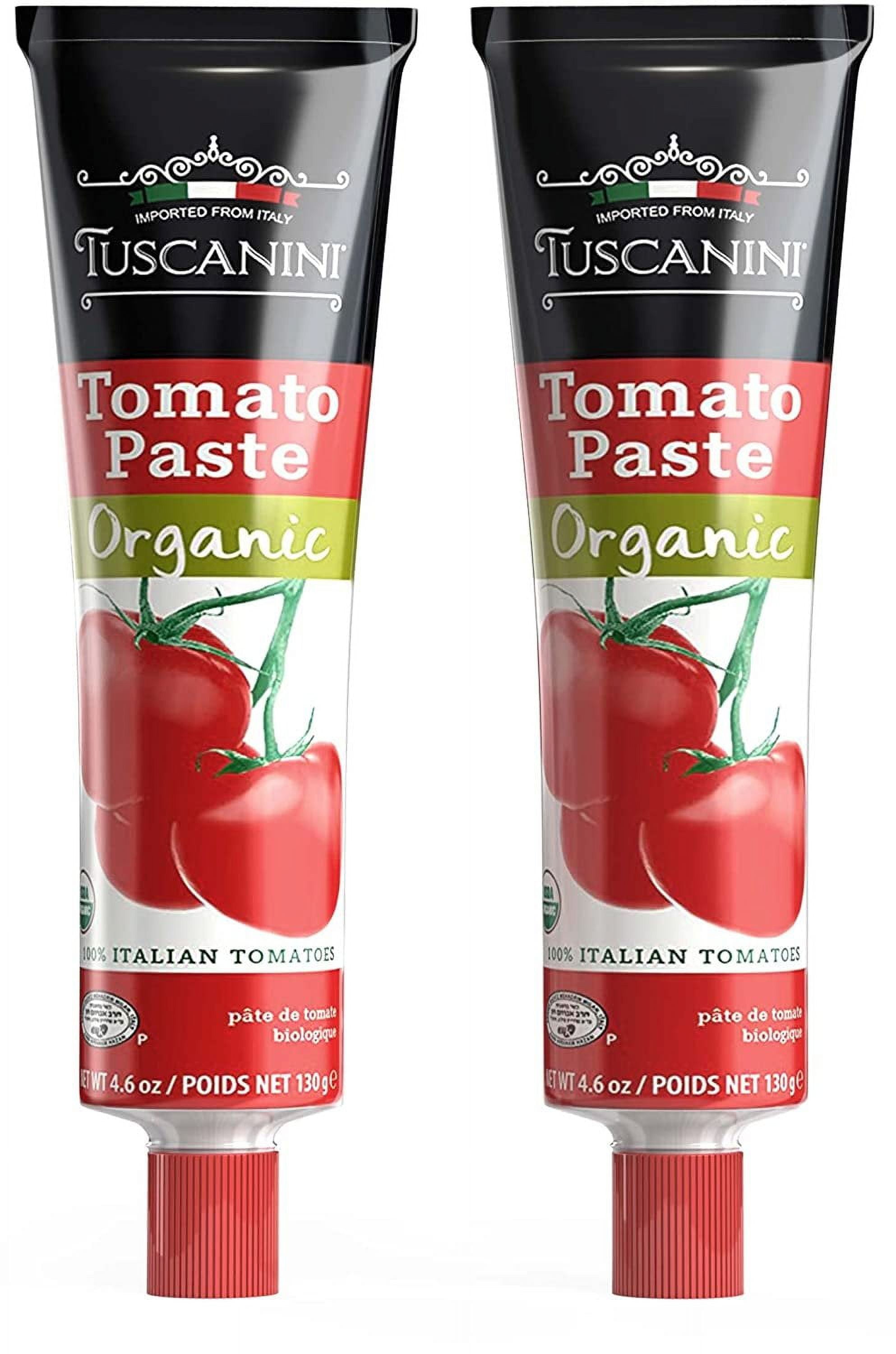 Tuscanini Organic Tomato Paste Tube 4.6oz 2 Pack Double Concentrate 100