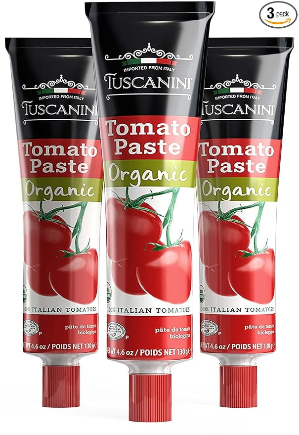 Tuscanini Organic Tomato Paste Tube 4.6oz (3 Pack) Double
