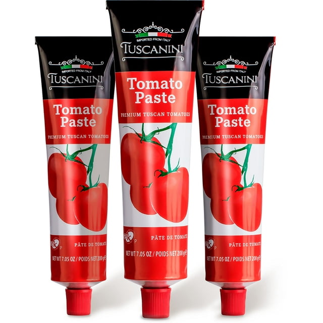 Tuscanini Premium Double Concentrated Tomato Paste Tube, 7.5oz (3 Pack