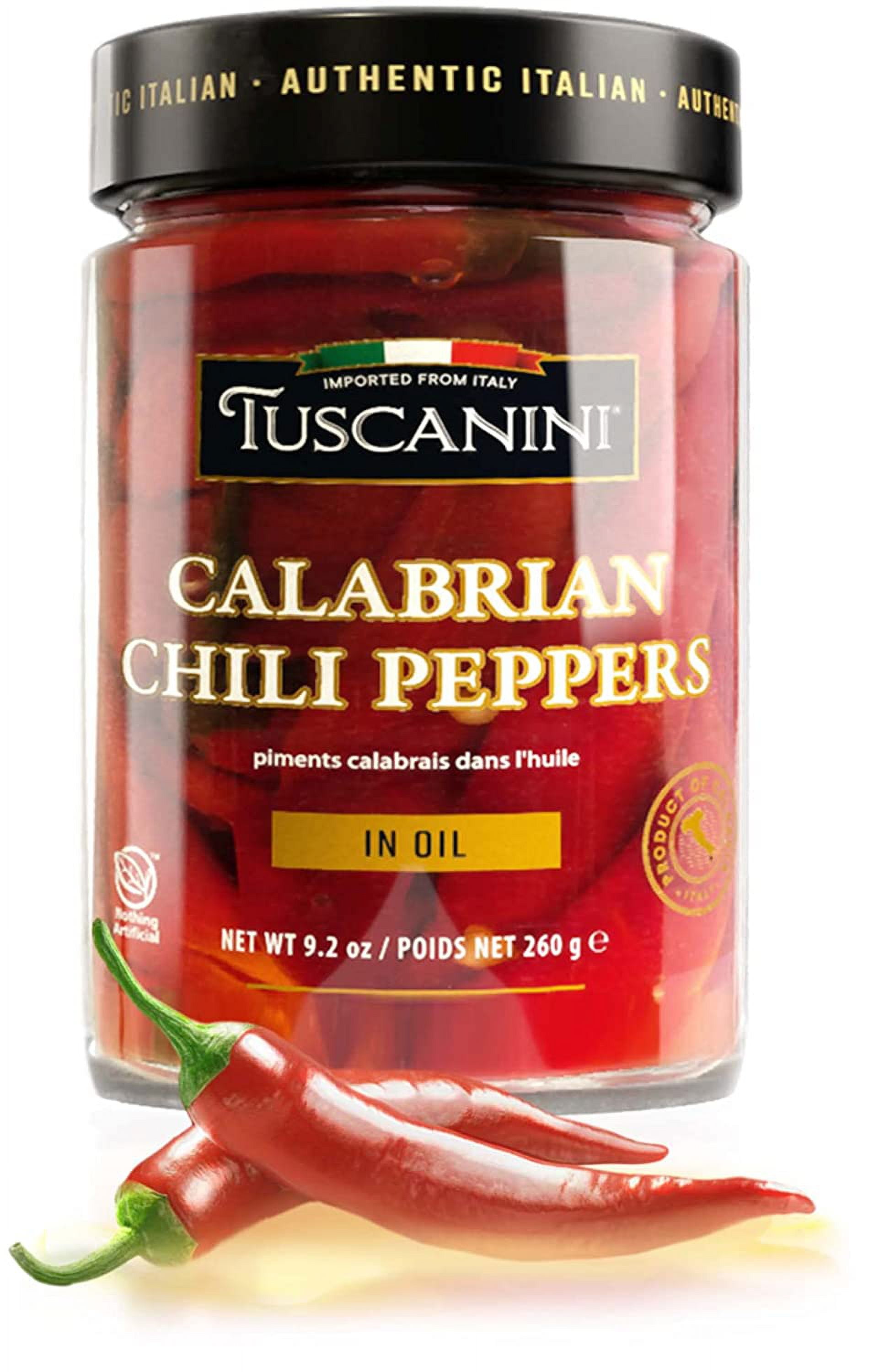 Tuscanini Premium Whole Calabrian Chili Peppers In Olive Oil, 9.2oz