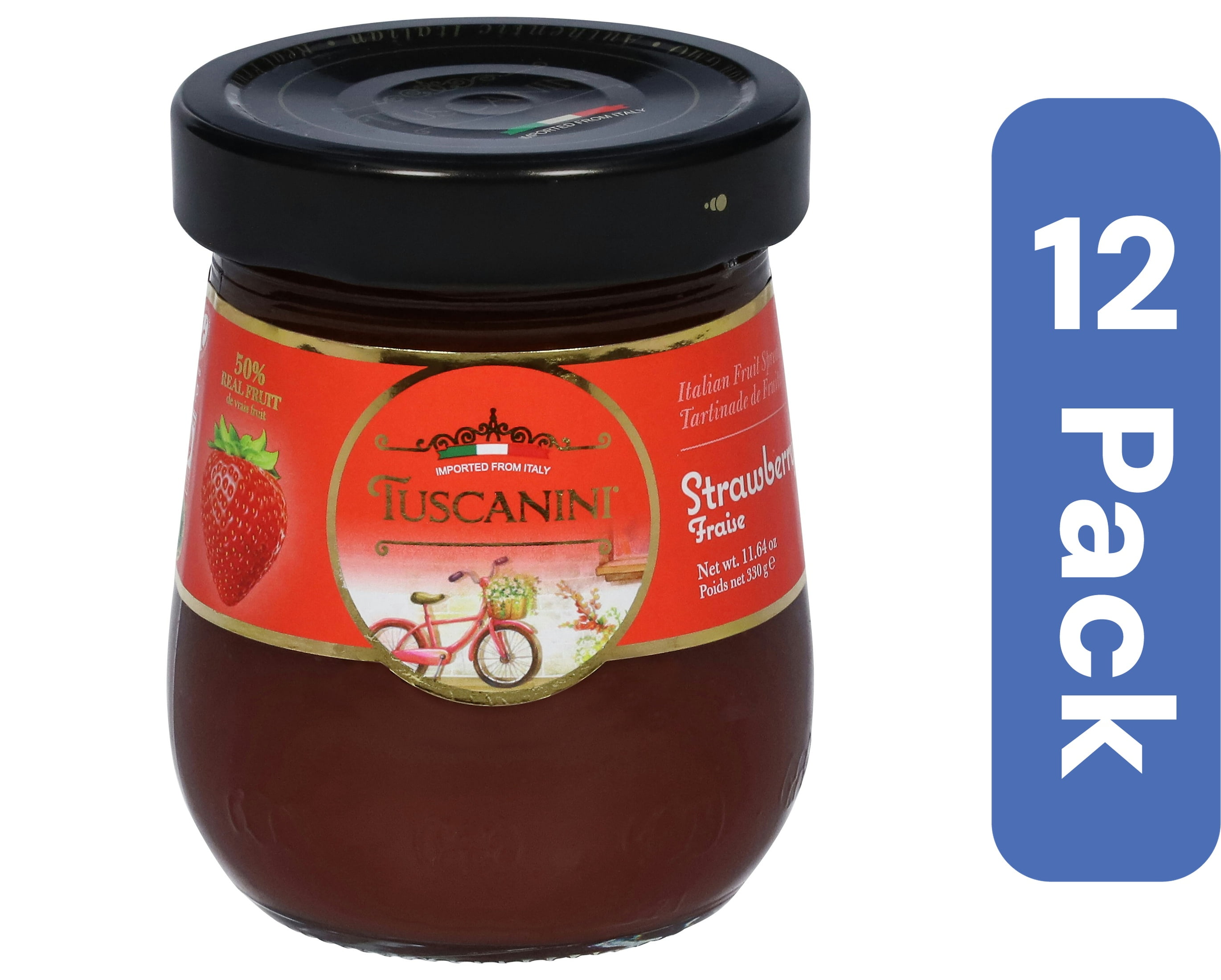 Tuscanini Strawberry Preserve 11.6 oz (Pack of 12)