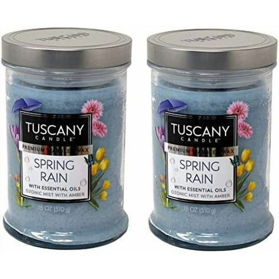 Tuscany Candle 18oz Scented Candle, Spring Rain 2-Pack