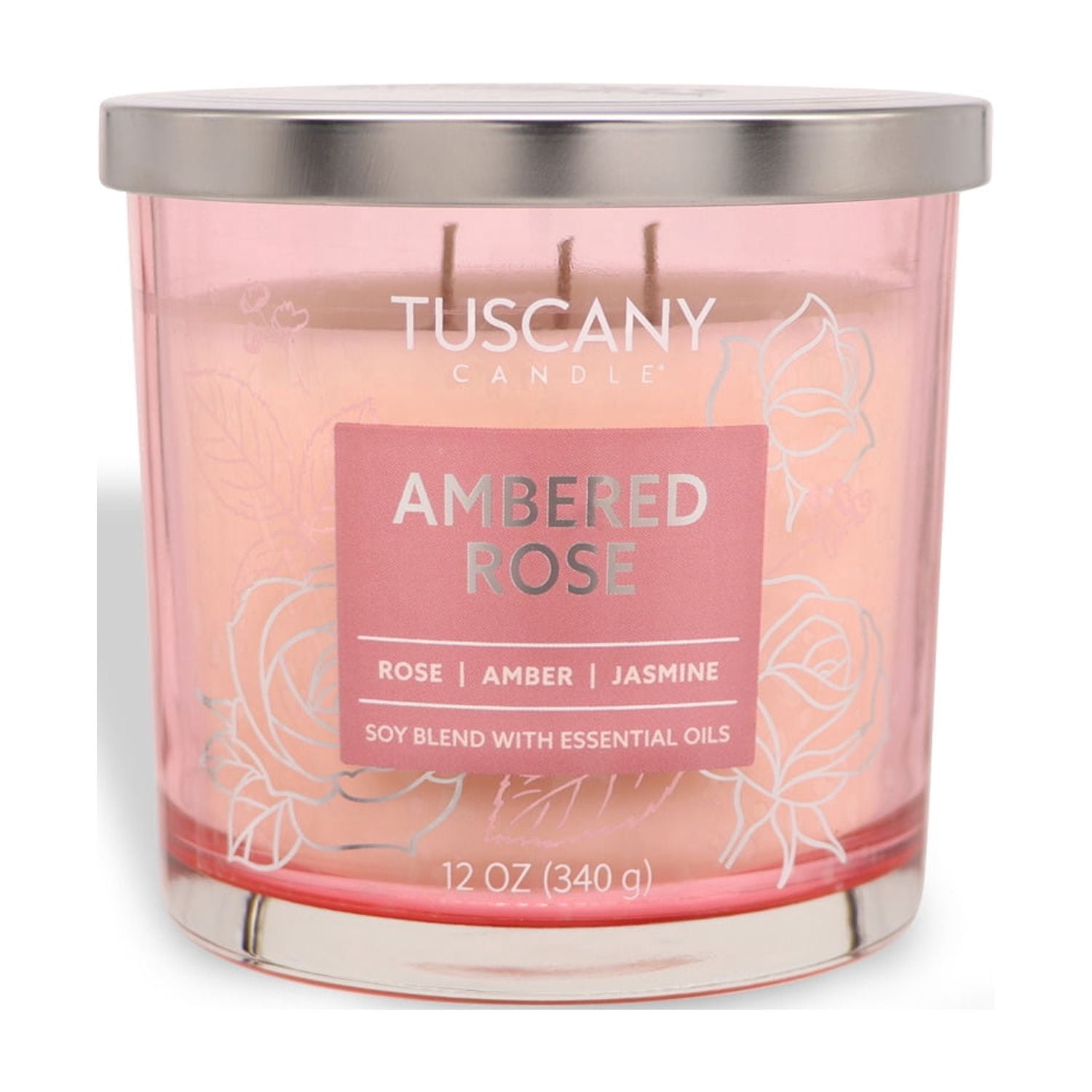 Ambered Rose: Jasmine Scented Jar Candle (12 oz) — Painters' Palette Collection