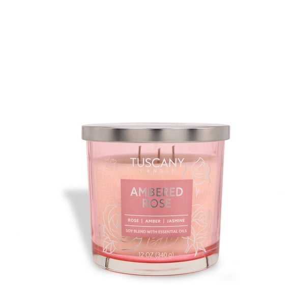 Ambered Rose: Jasmine Scented Jar Candle (12 oz) — Painters' Palette Collection