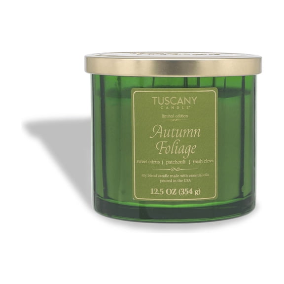 Tuscany Candle Autumn Foliage: Citrus & Patchouli Scented Fall Candle, 12.5 oz