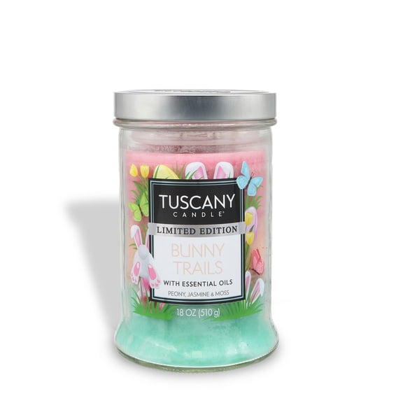 Bunny Trails: Peony Jasmine Scented Easter Candle (18 oz)