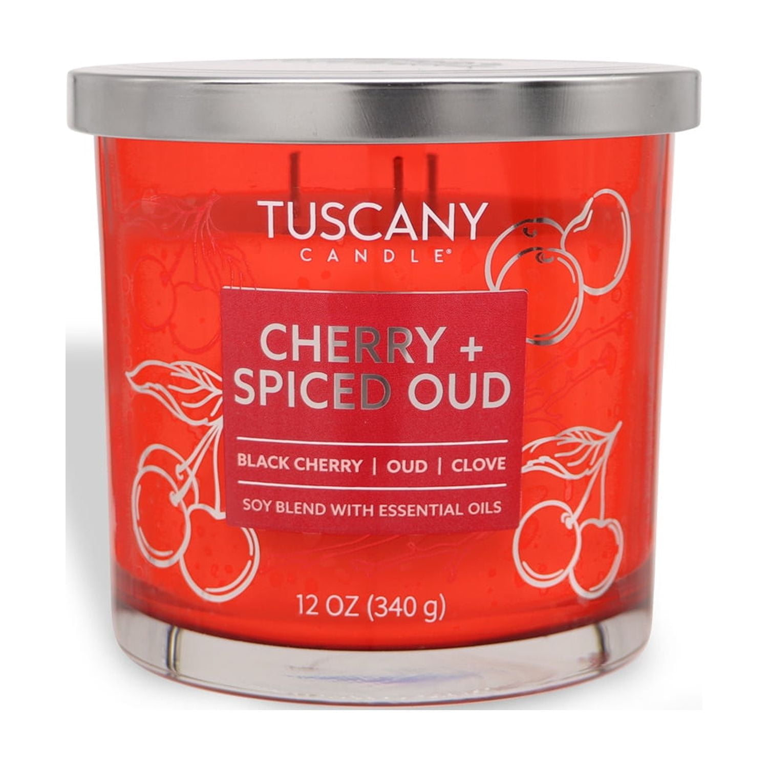 Cherry + Spiced Oud: Black Cherry Scented Jar Candle (12 oz) — Painters' Palette Collection