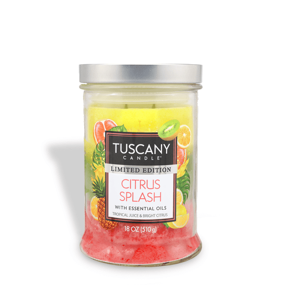 Tuscany Candle Citrus Splash: Tropical Juice & Bright Citrus Scented Spring Candle, 18 oz