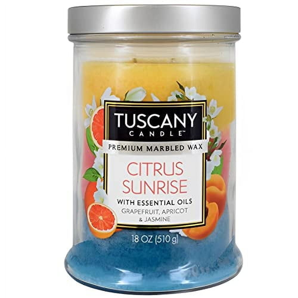Citrus Sunrise Scented Jar Candle with Silver Lid, 18 oz