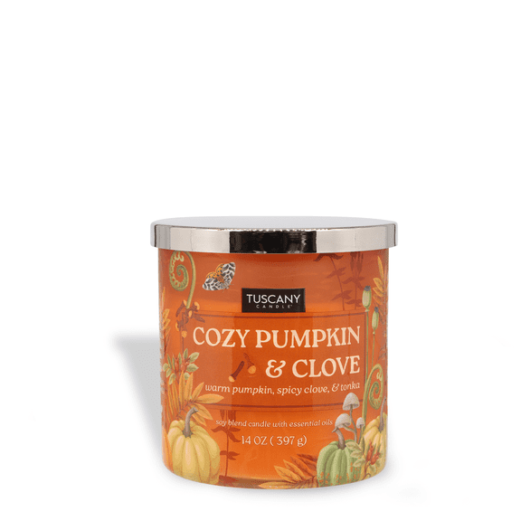 Tuscany Candle Cozy Pumpkin & Clove: Tonka Scented Fall Candle, 14 oz