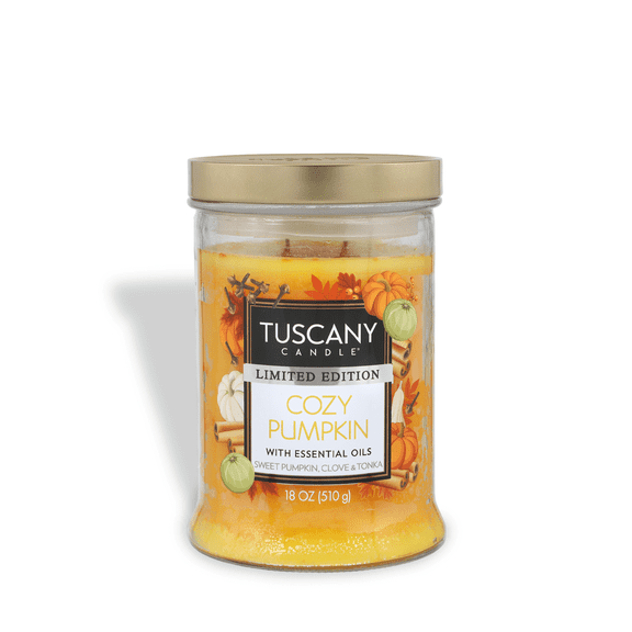 Tuscany Candle Cozy Pumpkin: Pumpkin & Clove Scented Fall Candle, 18 oz