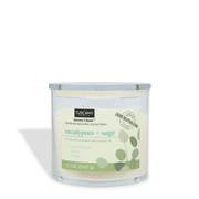 Tuscany Candle Eucalyptus + Sage Scented Odor Neutralizing Candle, 12 oz - Serene Clean  Collection