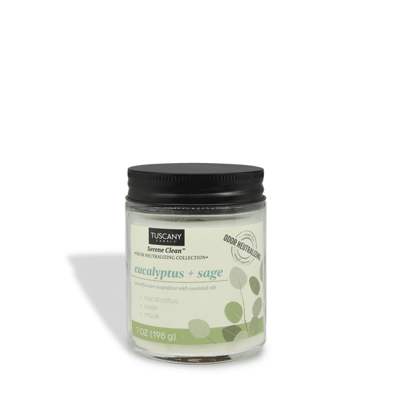 Tuscany Candle Eucalyptus + Sage Scented Odor Neutralizing Candle, 7 oz - Serene Clean Collection