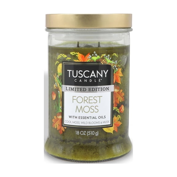 Tuscany Candle Forest Moss: Eucalyptus & Musk Scented Fall Candle, 18 oz