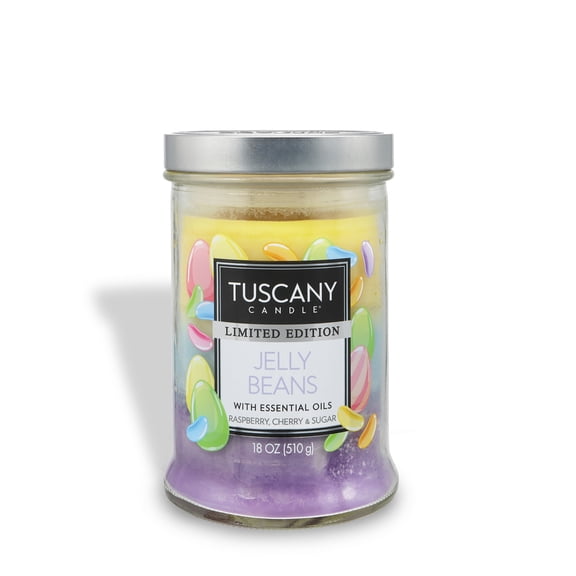 Tuscany Candle Jelly Beans: Raspberry & Cherry Scented Easter Candle, 18 oz