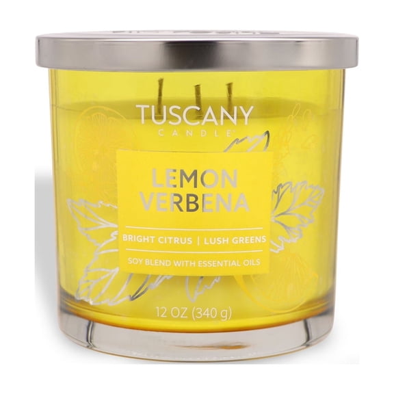 Lemon Verbena: Meyer Lemon Scented Jar Candle (12 oz) — Painters' Palette Collection