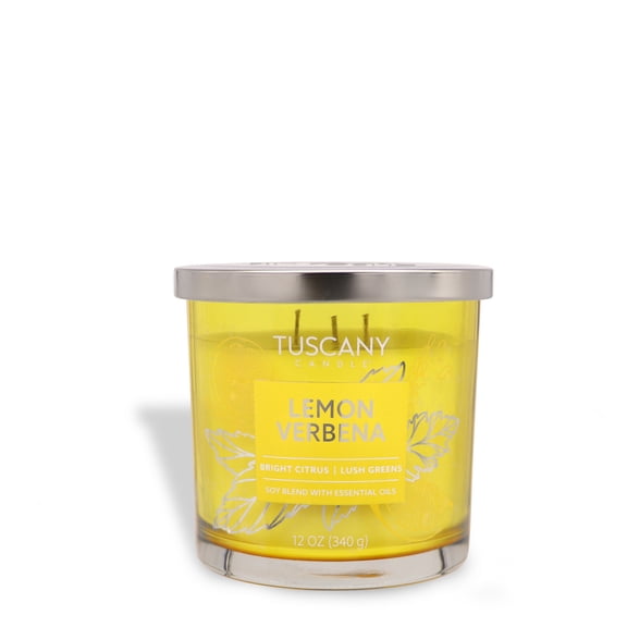 Lemon Verbena: Meyer Lemon Scented Jar Candle (12 oz) — Painters' Palette Collection