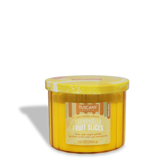 Tuscany Candle Limoncello Fruit Slices: Meyer Lemon Scented Summer Candle, 12 oz
