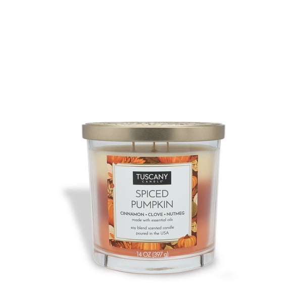 Spiced Pumpkin Long-Lasting Scented Jar Candle (14 oz)