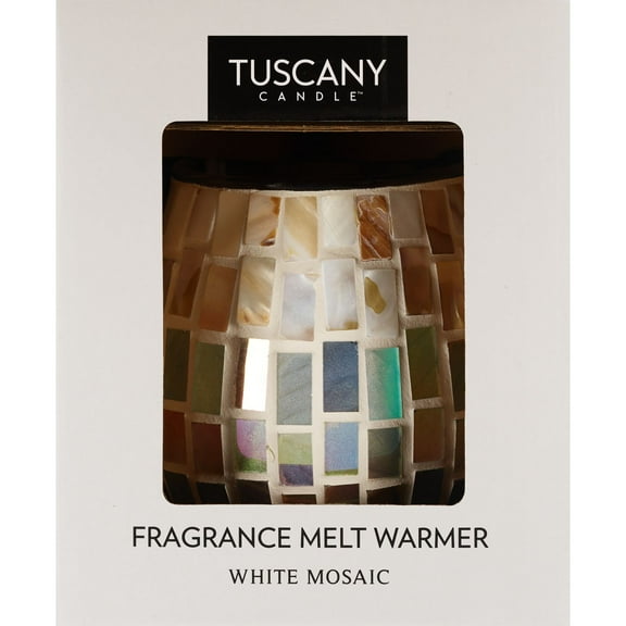 Tuscany Candle Table Top Wax Warmer, White Mosaic