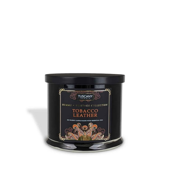 Tobacco Leather Scented Jar Candle (15 oz) Homme + Heritage Collection